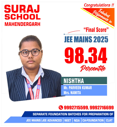 Suraj School in JEE 2025